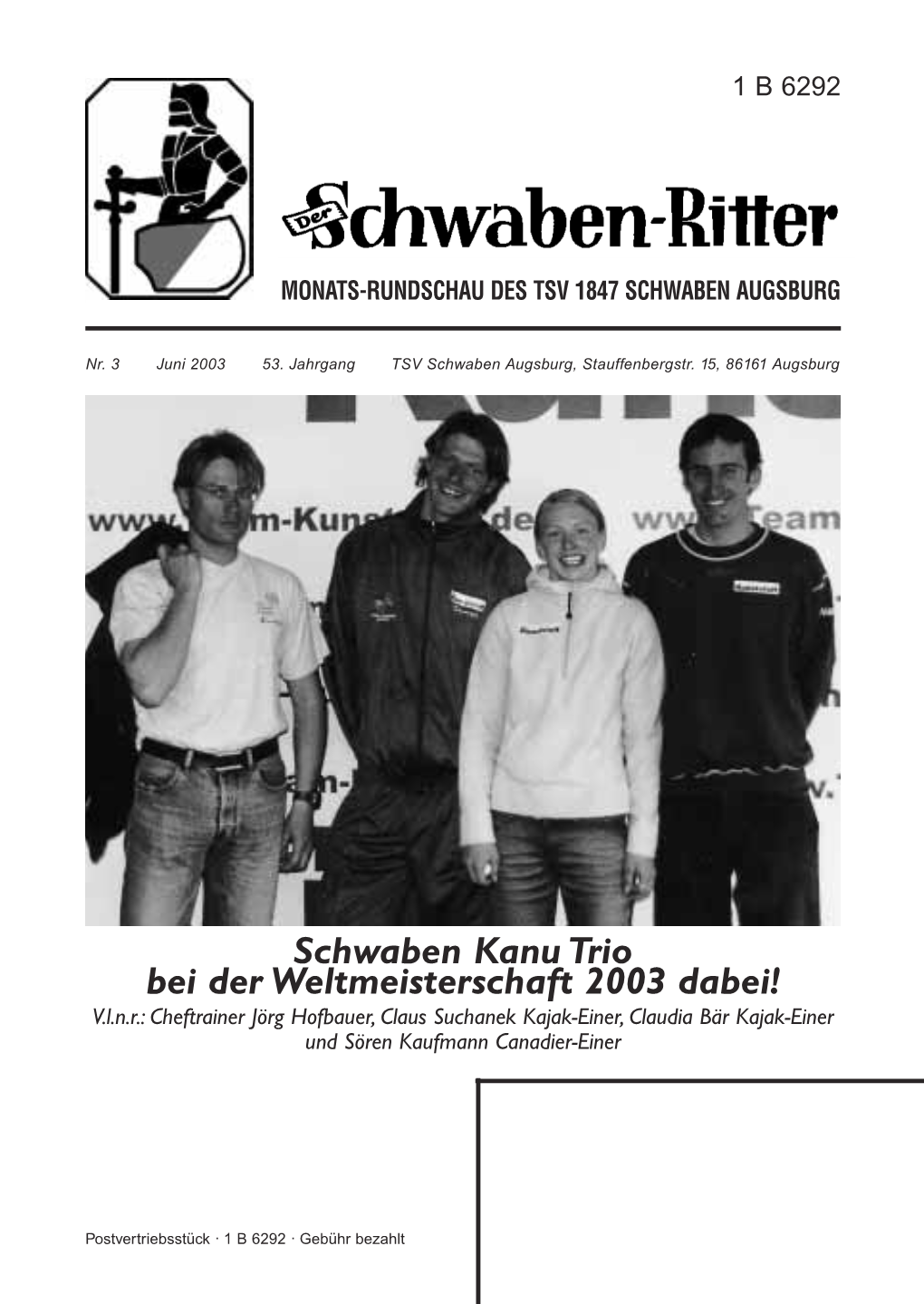 Schwaben Kanu Trio Bei Der Weltmeisterschaft 2003 Dabei!