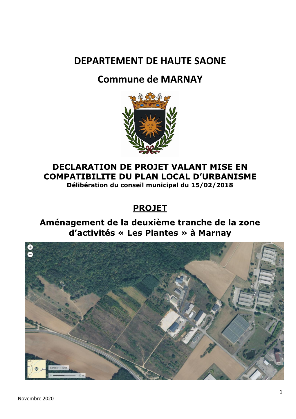 DEPARTEMENT DE HAUTE SAONE Commune De MARNAY