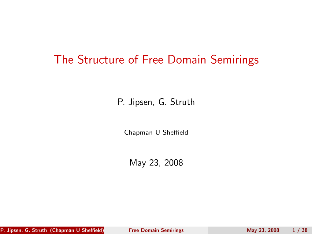 The Structure of Free Domain Semirings