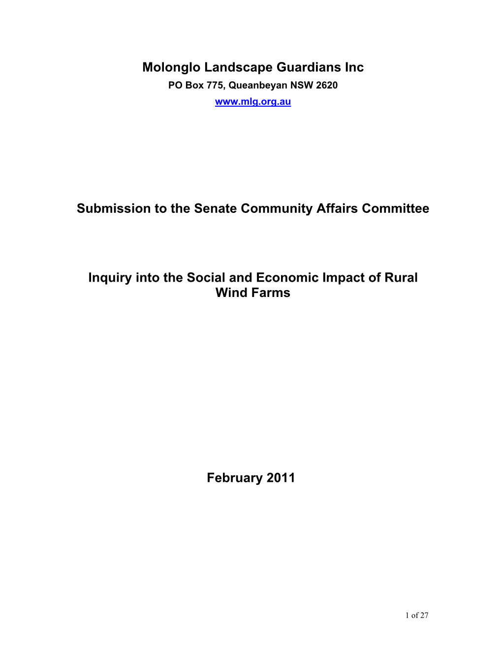 The Social and Economic Impacts of Rural Windfarms