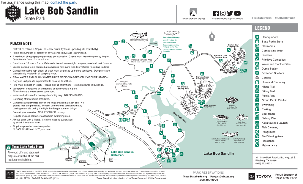 Lake Bob Sandlin State Park Facility