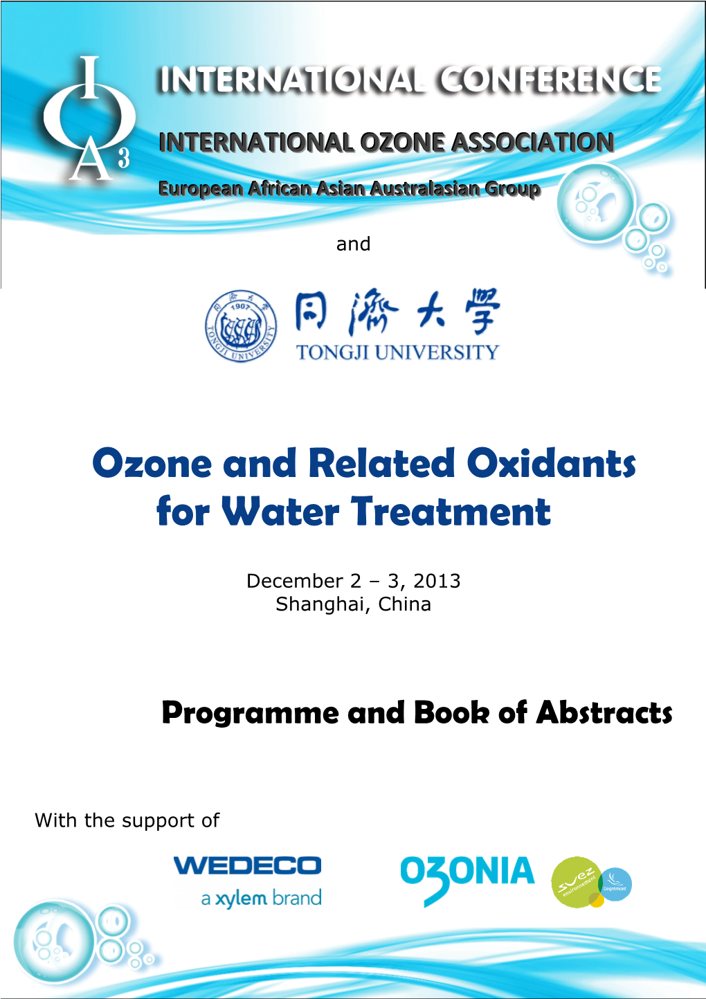 Ozone and Related Oxidants for Water Treatment