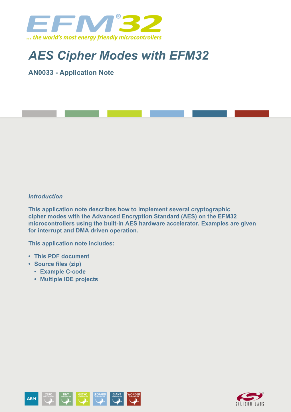 AES Cipher Modes with EFM32