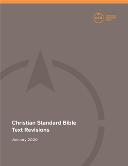 Christian Standard Bible Text Revisions