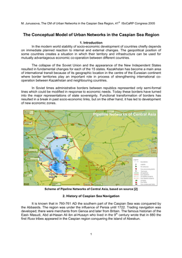 The Conceptual Model of Urban Networks in the Caspian Sea Region