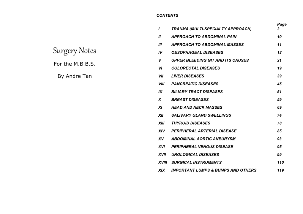 Surgery Notes IV OESOPHAGEAL DISEASES 12