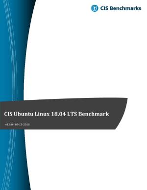 CIS Ubuntu Linux 18.04 LTS Benchmark
