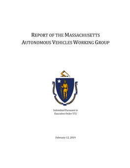 Report of the Autonomous Vehicle Working Group