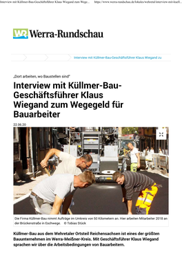 Interview Mit Küllmer-Bau-Geschäftsführer Klaus Wiegand Zum Wege