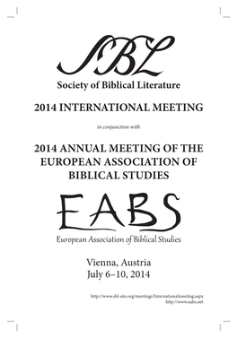 2014 International Meeting 2014 Annual Meeting of The