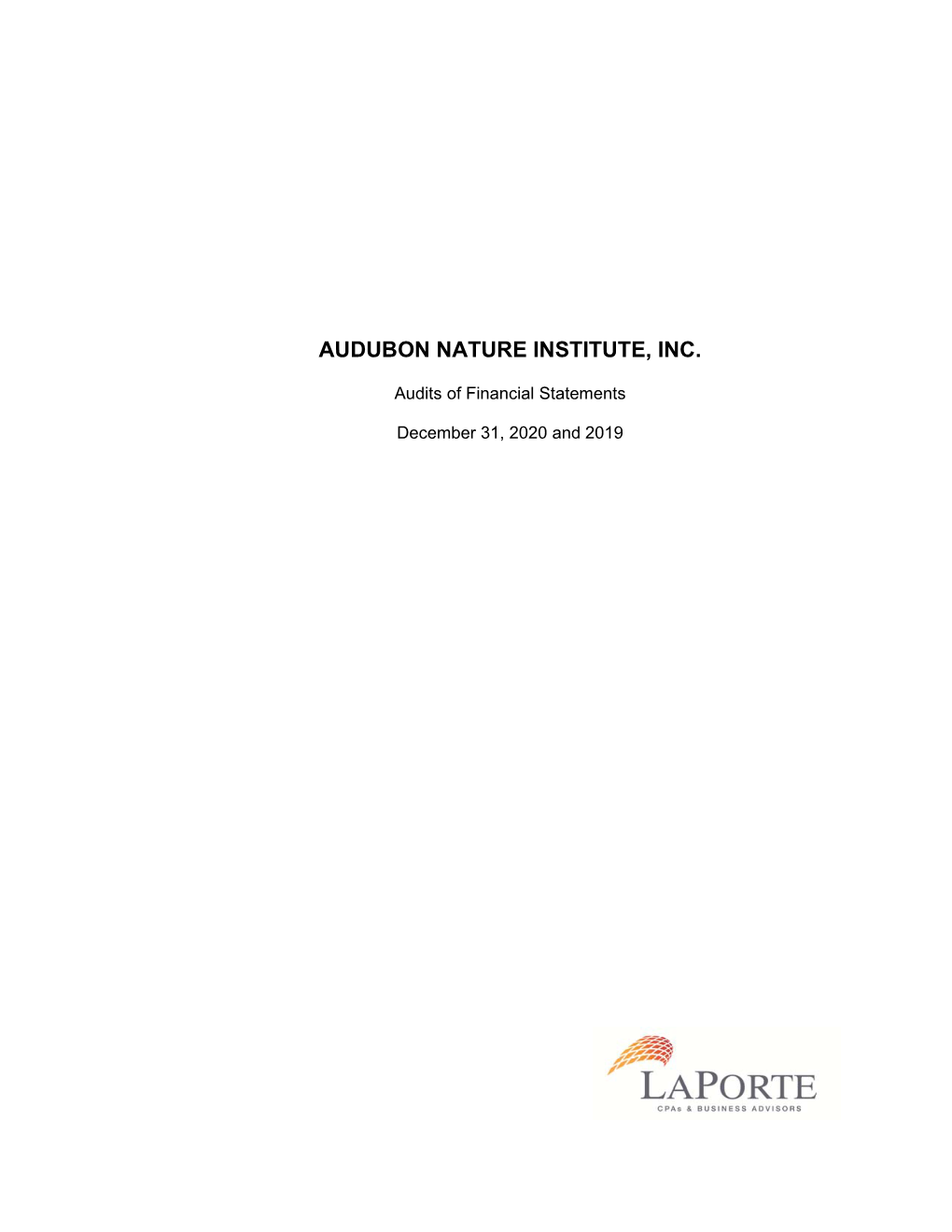 Audubon Nature Institute Inc