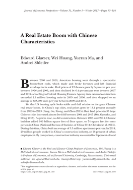 A Real Estate Boom with Chinese Characteristics