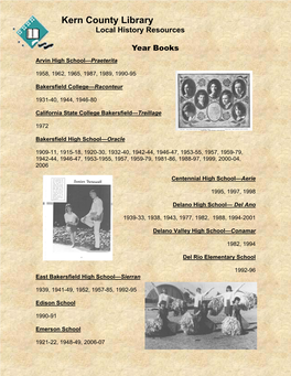 Kern County Library Local History Resources