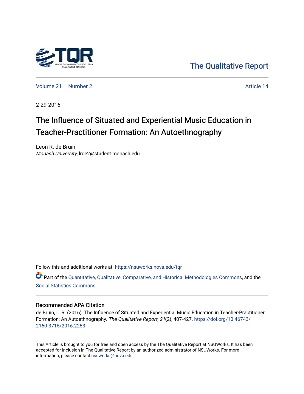 An Autoethnography