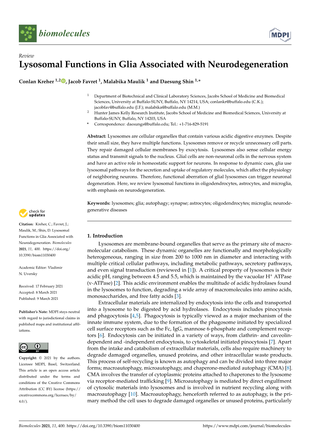 Lysosomal Functions in Glia Associated with Neurodegeneration