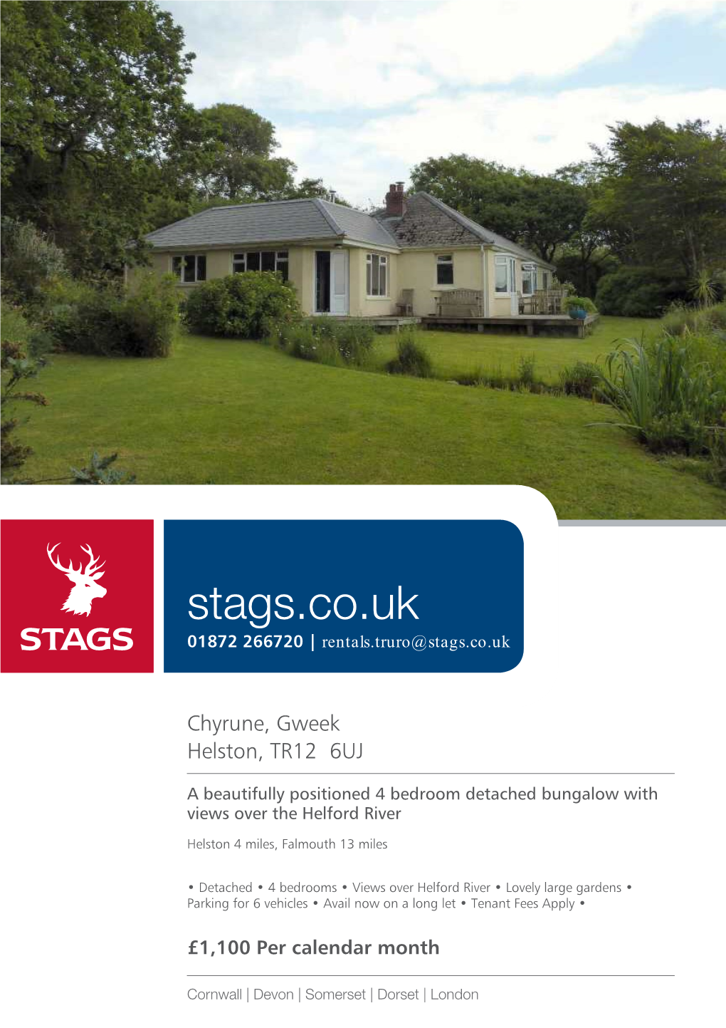 Stags.Co.Uk 01872 266720 | Rentals.Truro@Stags.Co.Uk