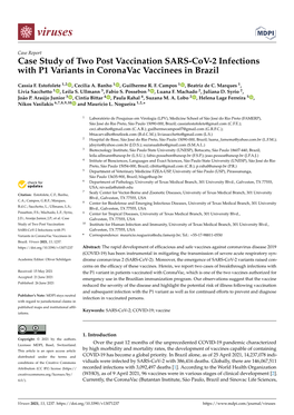 Case Study of Two Post Vaccination SARS-Cov-2 Infections with P1 Variants in Coronavac Vaccinees in Brazil
