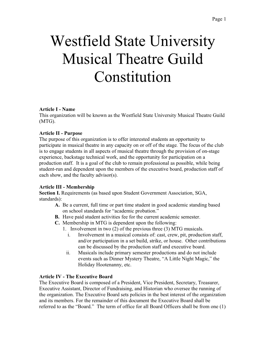 Musical Theatre Guild