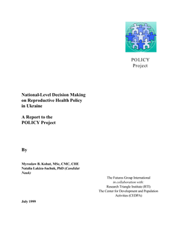 National-Level Decision Making on Reproductive Health Policy in Ukraine