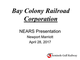 Bay Colony Railroad Corporation
