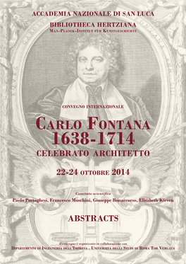 Carlo Fontana 1638-1714 Celebrato Architetto