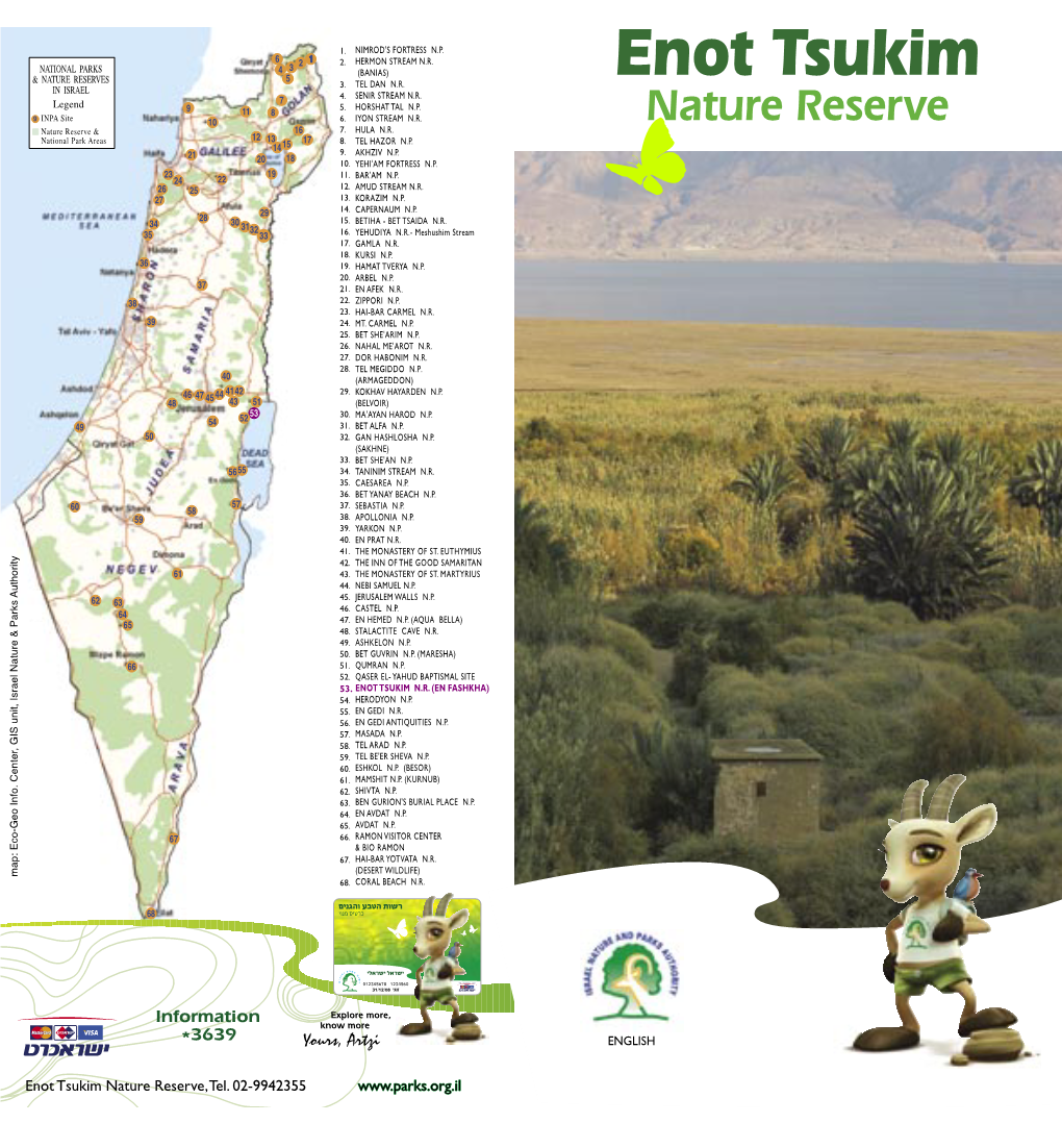 Enot Tsukim Nature Reserve Nature Tsukim Enot Curator, Gera, Avivit Text