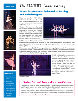 Winter Performances Delivered an Exciting and Varied Program