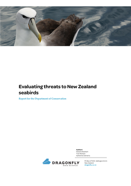 Evaluating Threats to New Zealand Seabirds Report for the Department of Conservation
