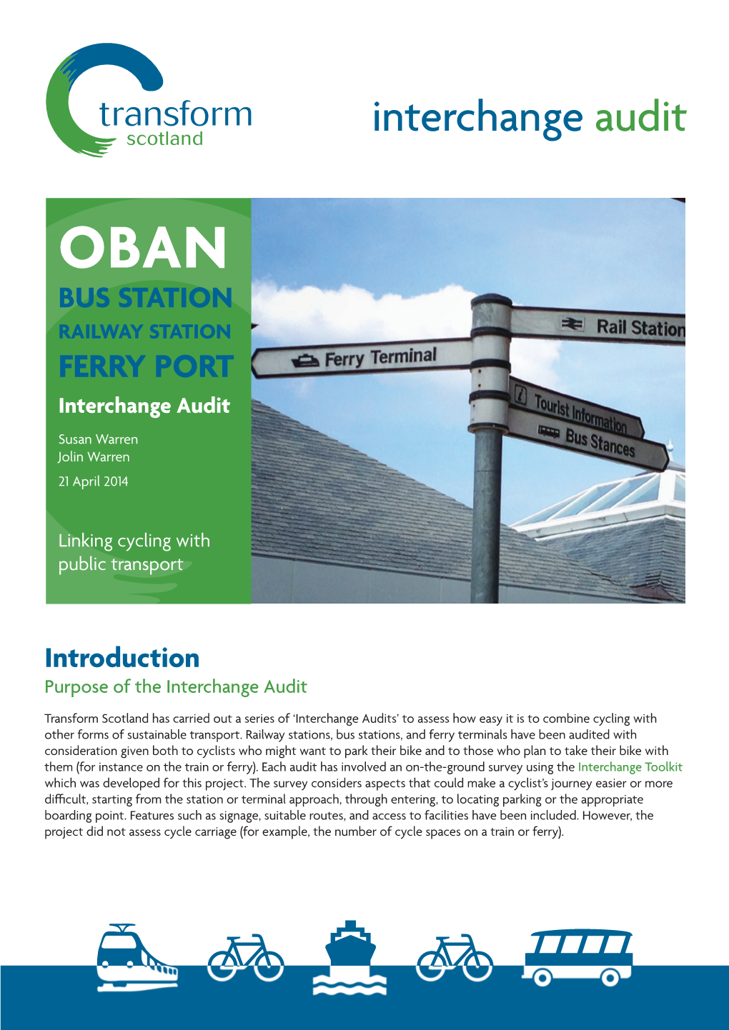 Interchange Audit -- Oban Sustainable Transport