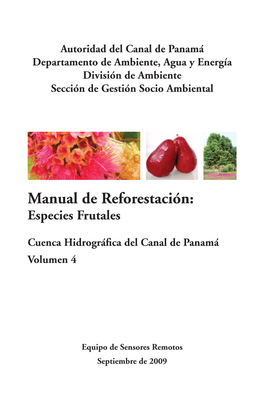 Manual De Reforestación: Especies Frutales