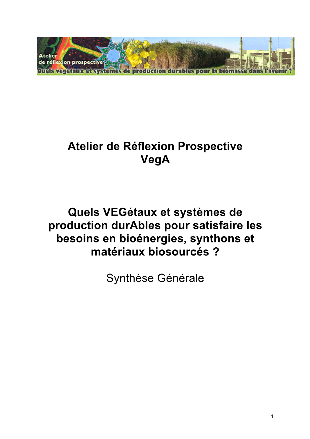 Atelier De Réflexion Prospective Vega Quels Vegétaux Et Systèmes De