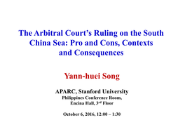 The Arbitral Court's Ruling on the South China