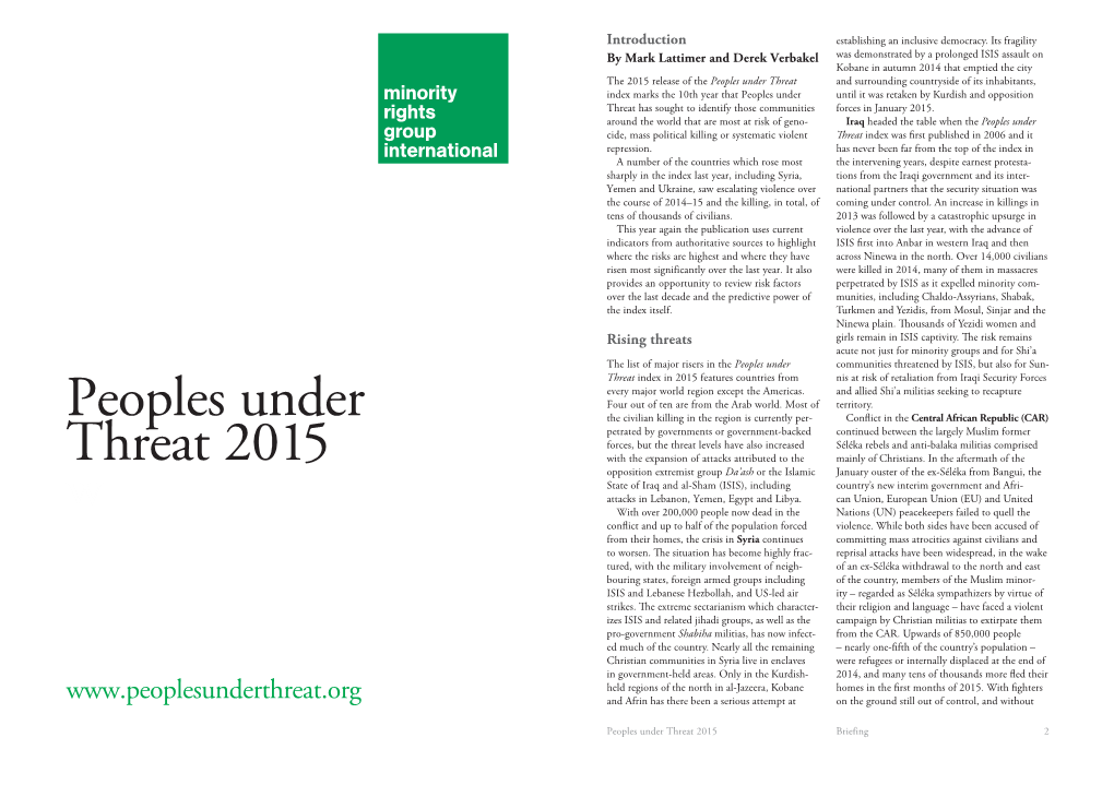 Peoples Under Threat 2015 W