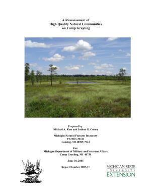 A Reassessment of High Quality Natural Communities on Camp Grayling