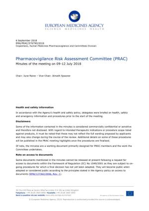 Minutes of PRAC Meeting on 09-12 July 2018