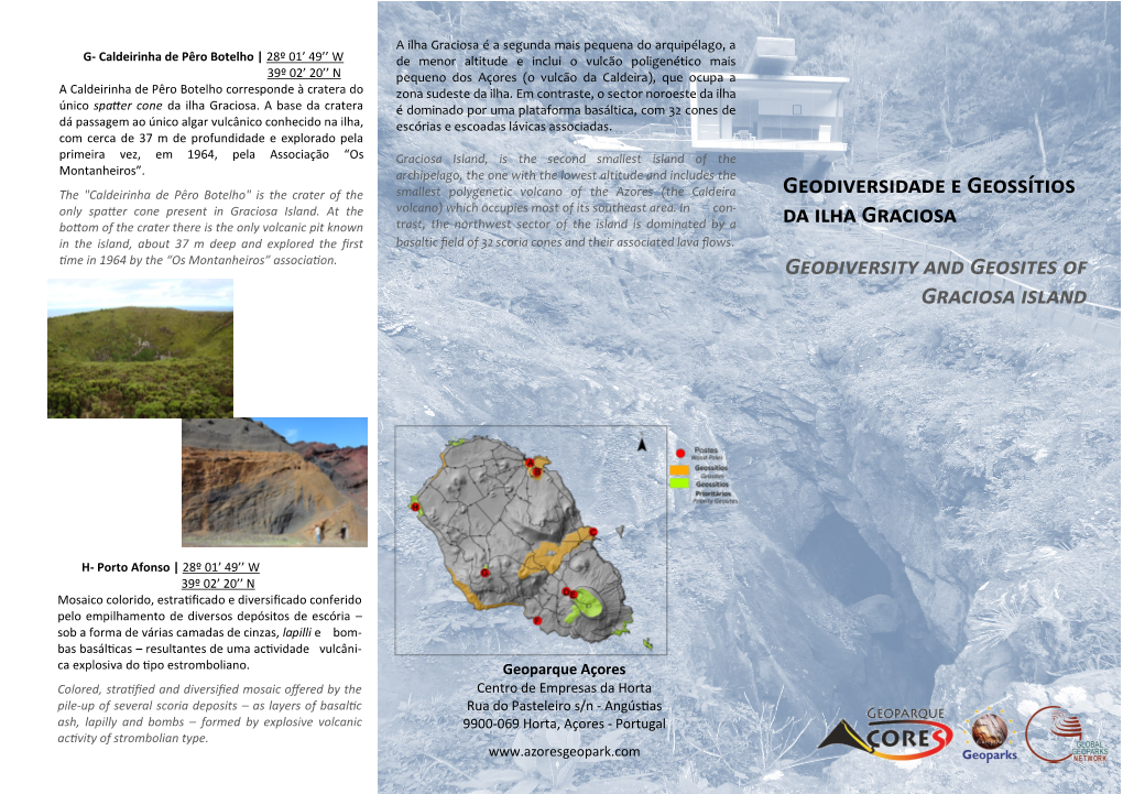 Geodiversidade E Geossítios Da Ilha Graciosa Geodiversity and Geosites