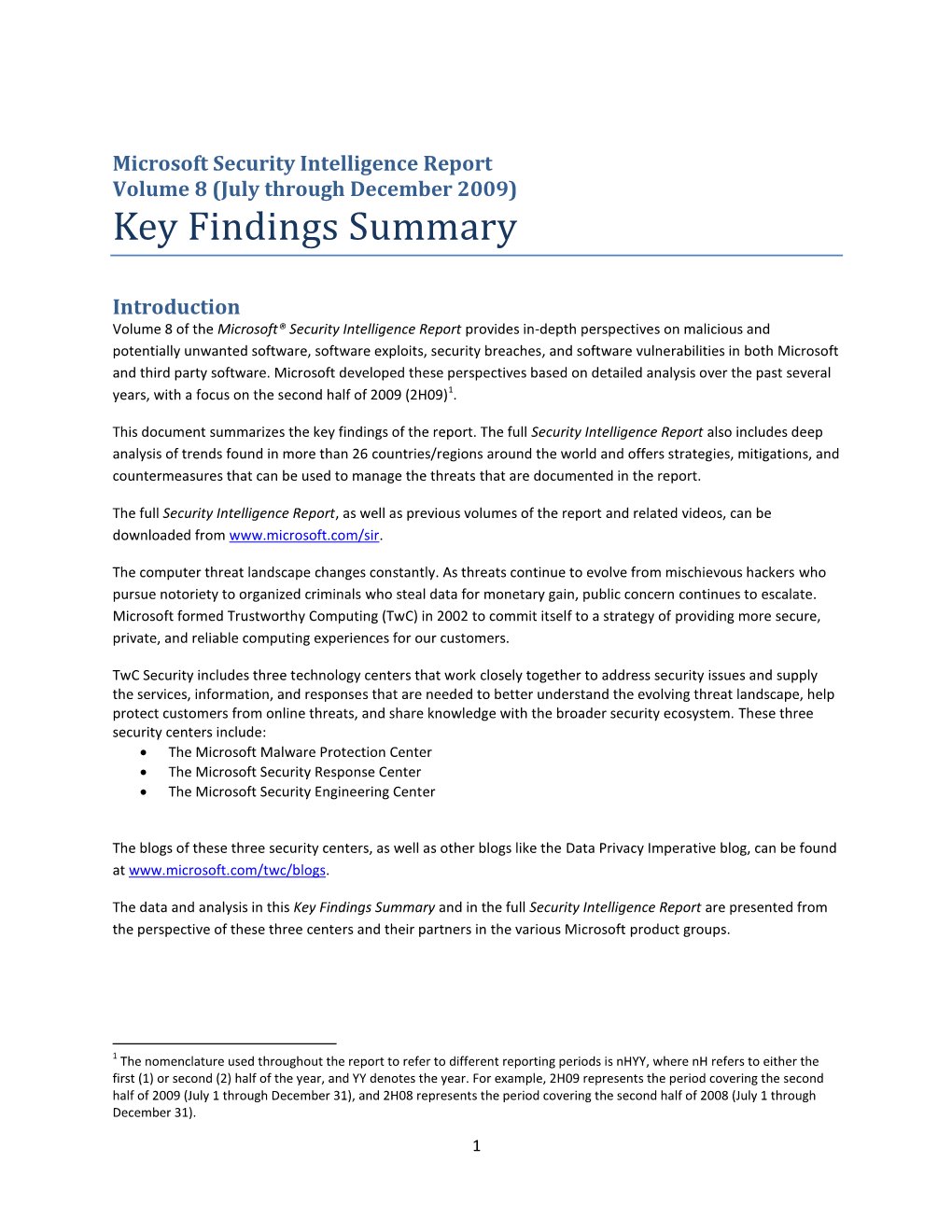 Key Findings Summary