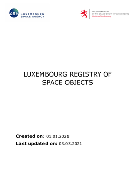 Luxembourg Registry of Space Objects