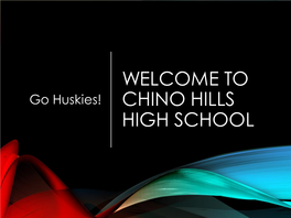 Chino Hills High School Chino Hills High – Administrative Team