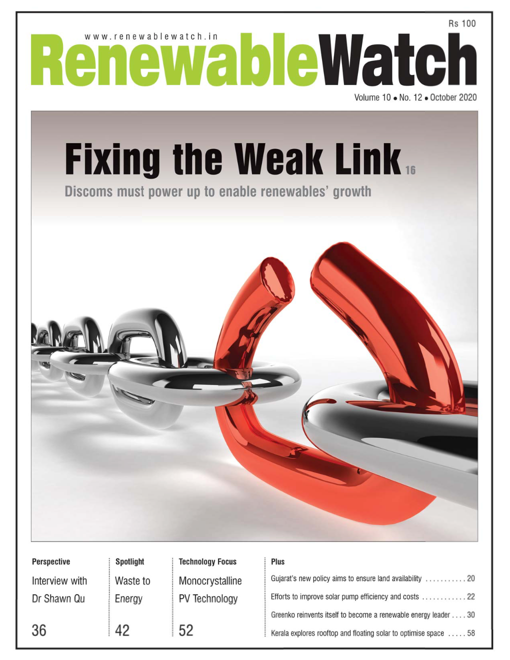 Fixing the Weak Link, Renewable Watch
