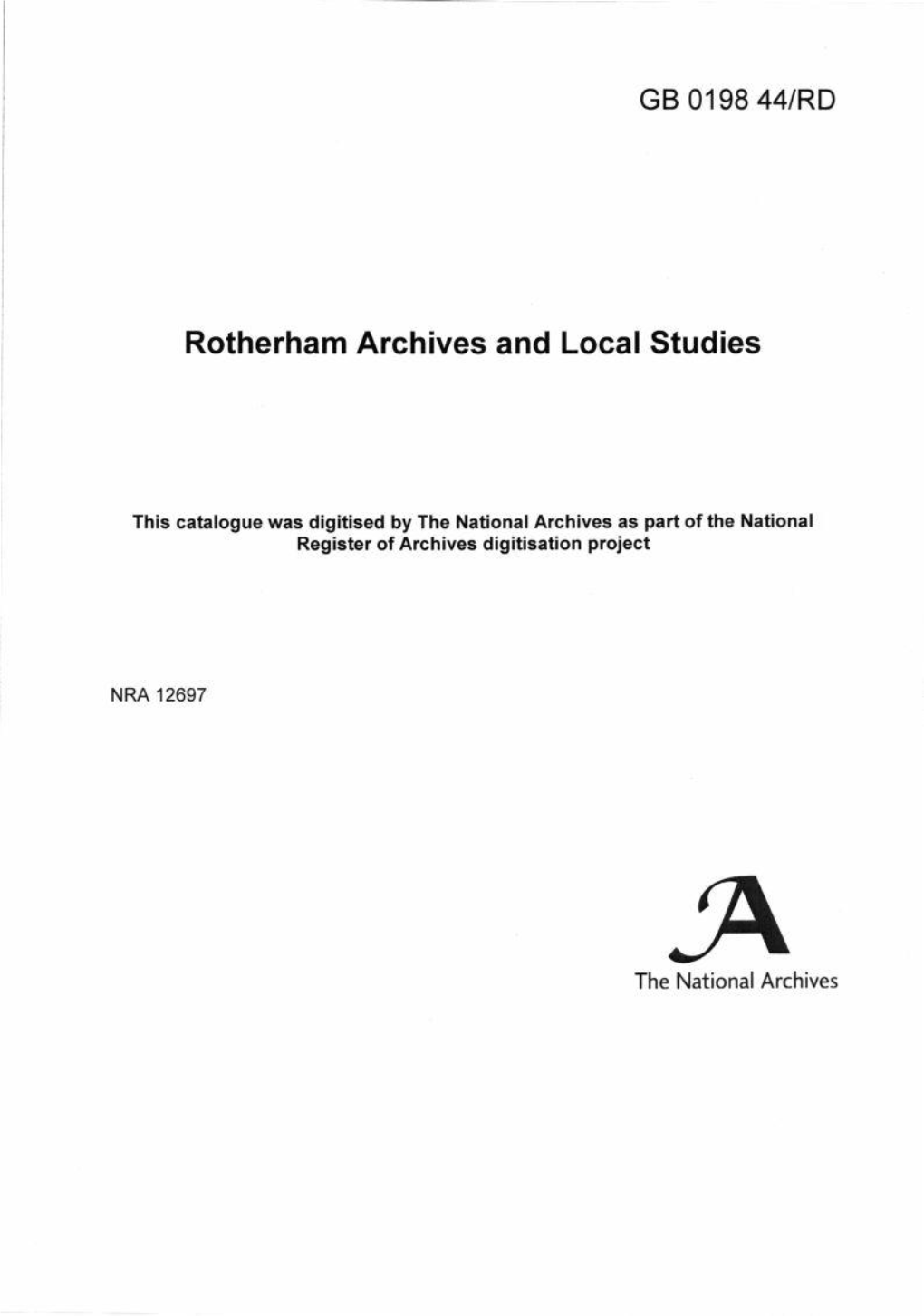 Rotherham Archives and Local Studies