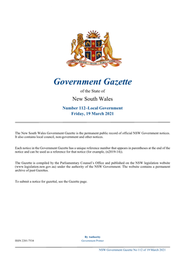 Government Gazette No 112 of Friday 19 March 2021