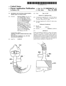 (12) Patent Application Publication (10) Pub. No.: US 2008/0066741 A1 Lemahieu Et Al
