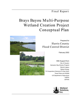 Brays Bayou Conceptual Plan Part I