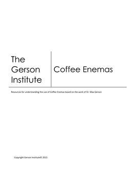 The Gerson Institute