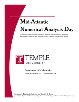 Mid-Atlantic Numerical Analysis