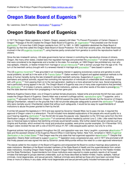Oregon State Board of Eugenics [1]
