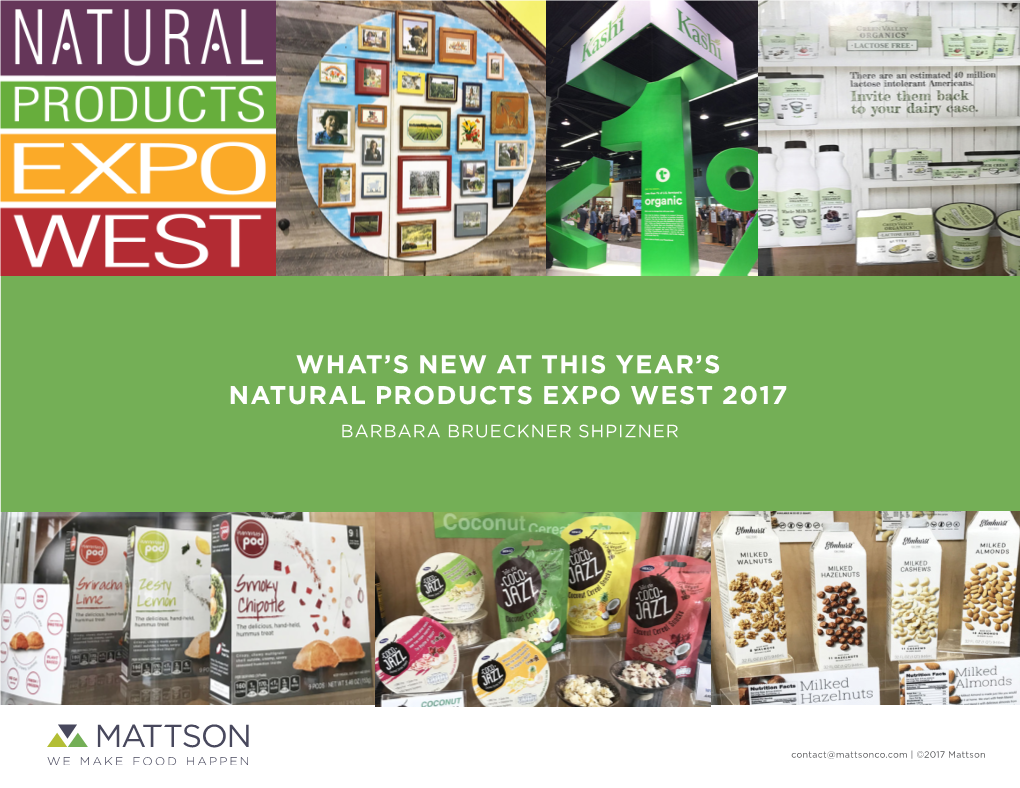 What's New at This Year's Natural Products Expo West 2017