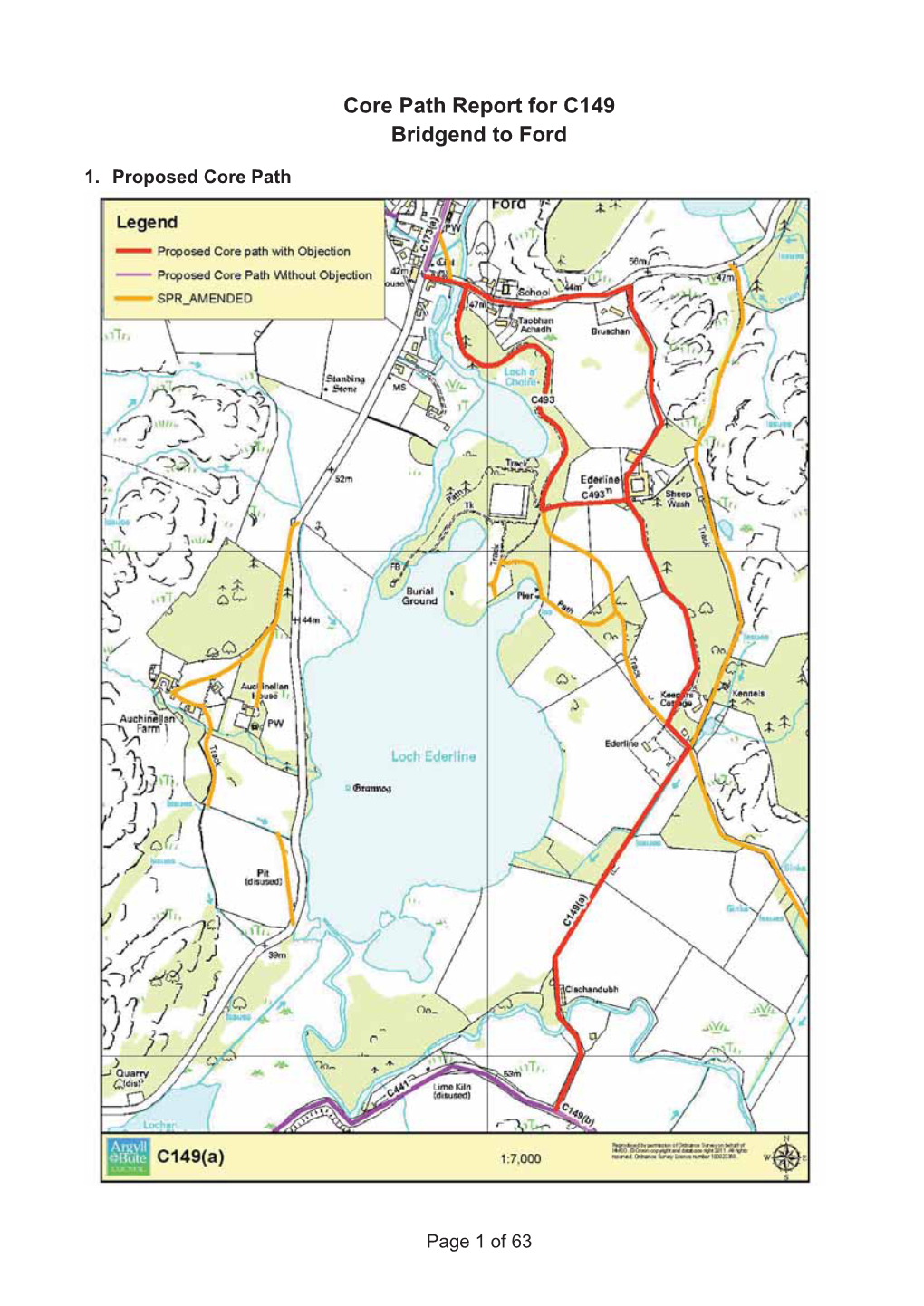 Core Path Report for C149 Bridgend to Ford