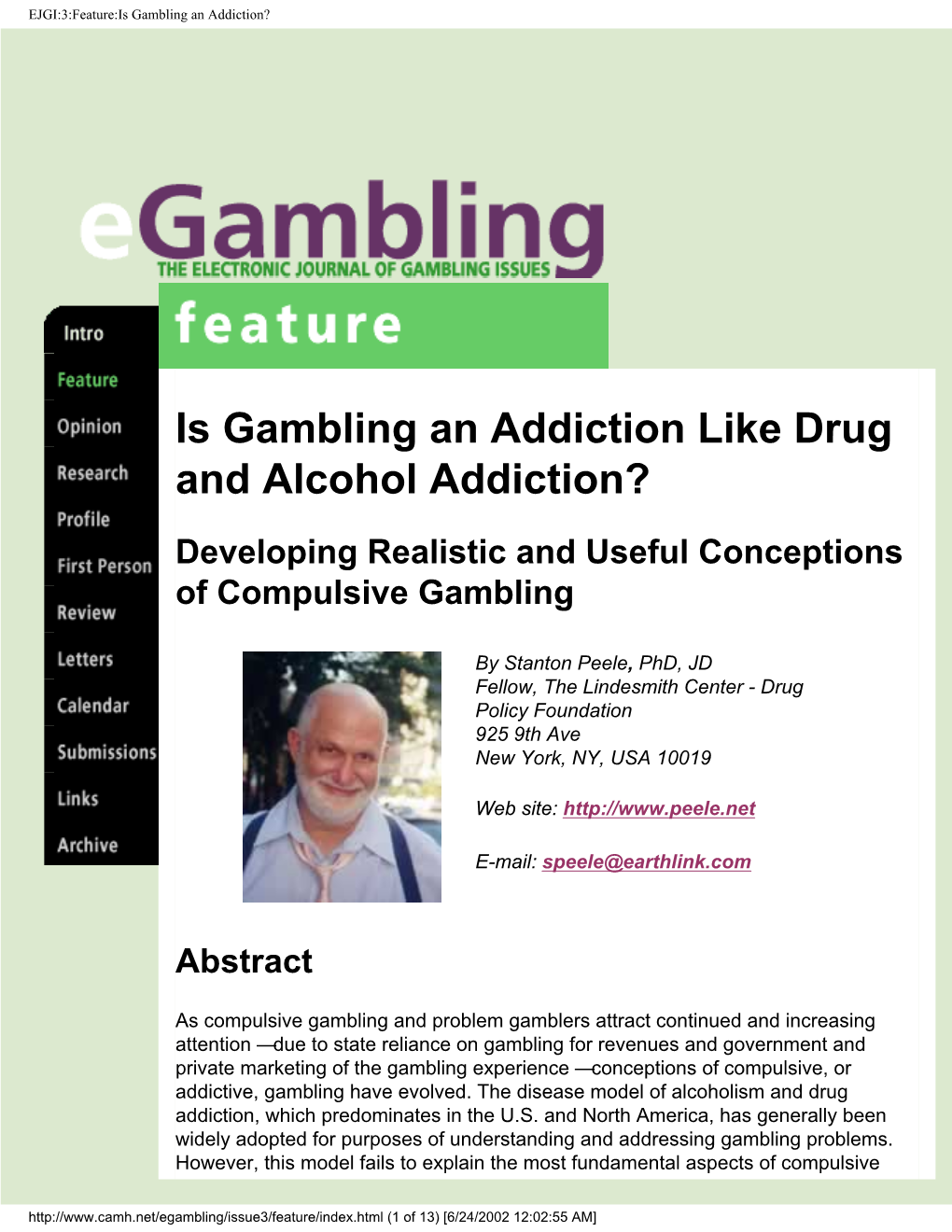 EJGI:3:Feature:Is Gambling an Addiction?